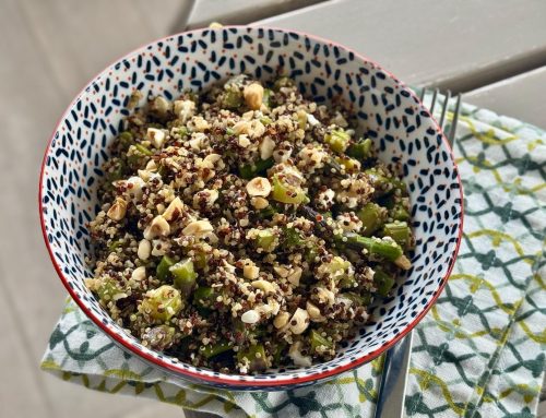 QUINOA CON ASPARAGI, FETA E NOCCIOLE